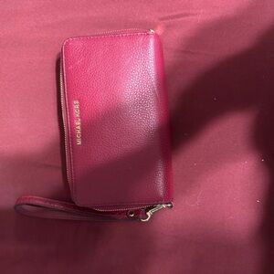 Michael Kors Red Wristlet Wallet